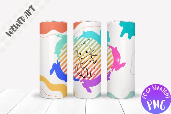 Bunny X Cat 20 Oz Skinny Tumbler Wrap