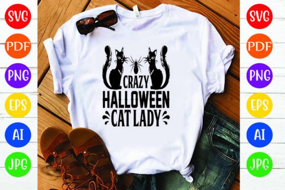Crazy Halloween Cat Lady