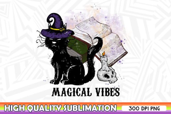 Magical Vibes Black Cat Sublimation