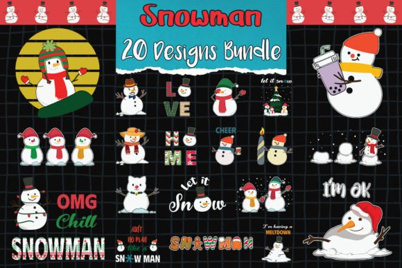 Snowman Bundle SVG 20 Designs